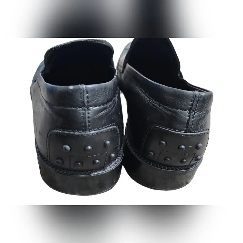 Tod's Men's Black Leather Penny Loafers size 10